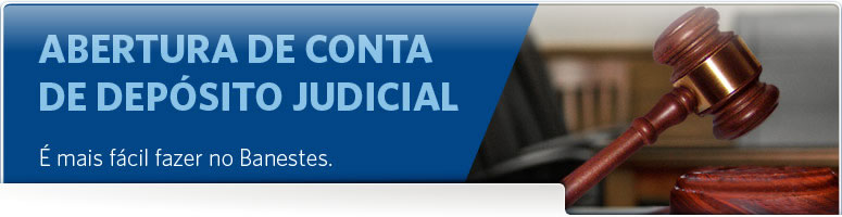 Banner abertura de conta de depósito judicial
