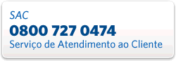 SAC - Seviço de Atendimento ao Consumidor: 0800 727 0474